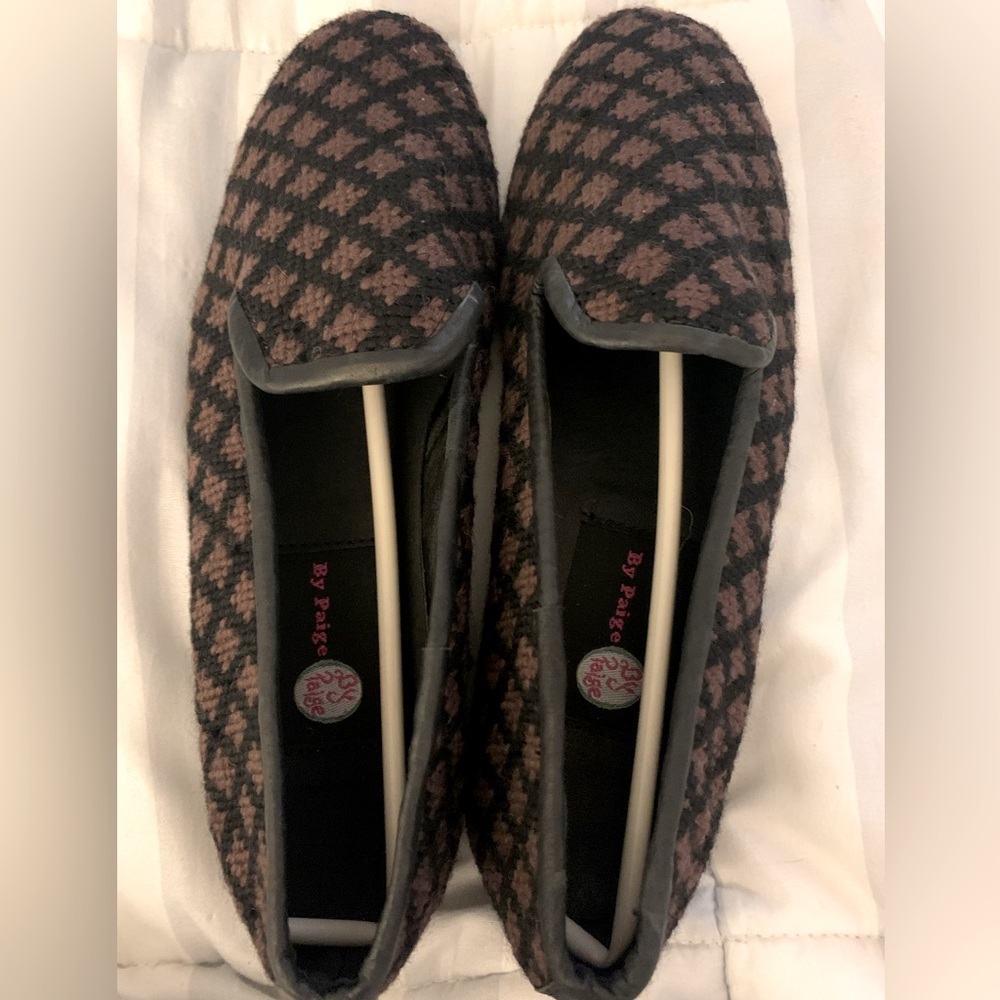 New, never worn, By Paige Needlepoint loafers.